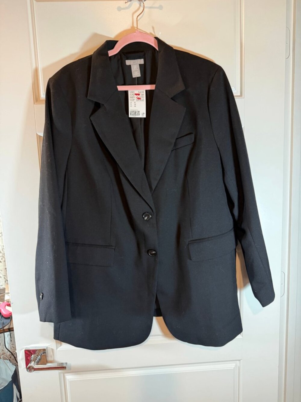 NWT H&M Black Blazer Jacket Size 36